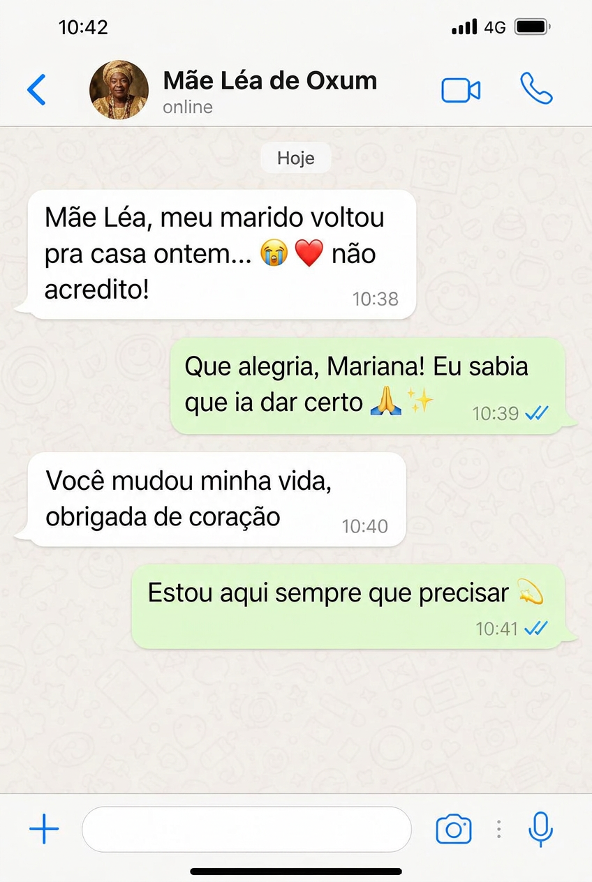 Conversa de WhatsApp com Marcela